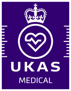 This is a UKAS Symbol which reads: UKAS Medical