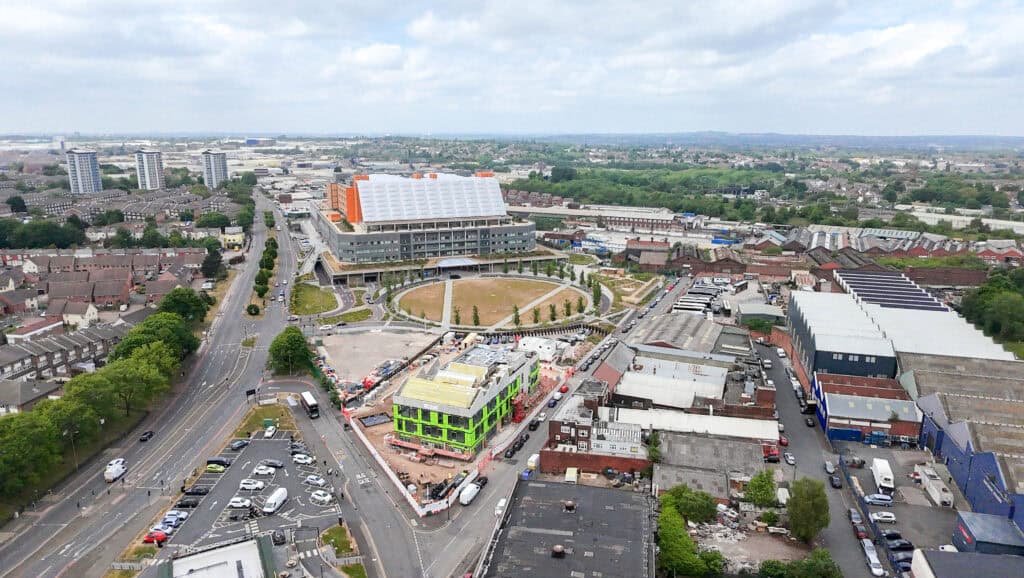 The new learning campus begins to take shape on the site of the Midland Metropolitan University Hospital