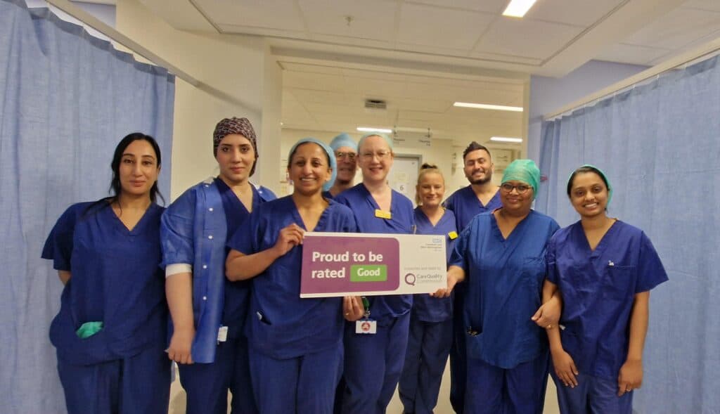 A photo of a group of staff who work in operating theatres