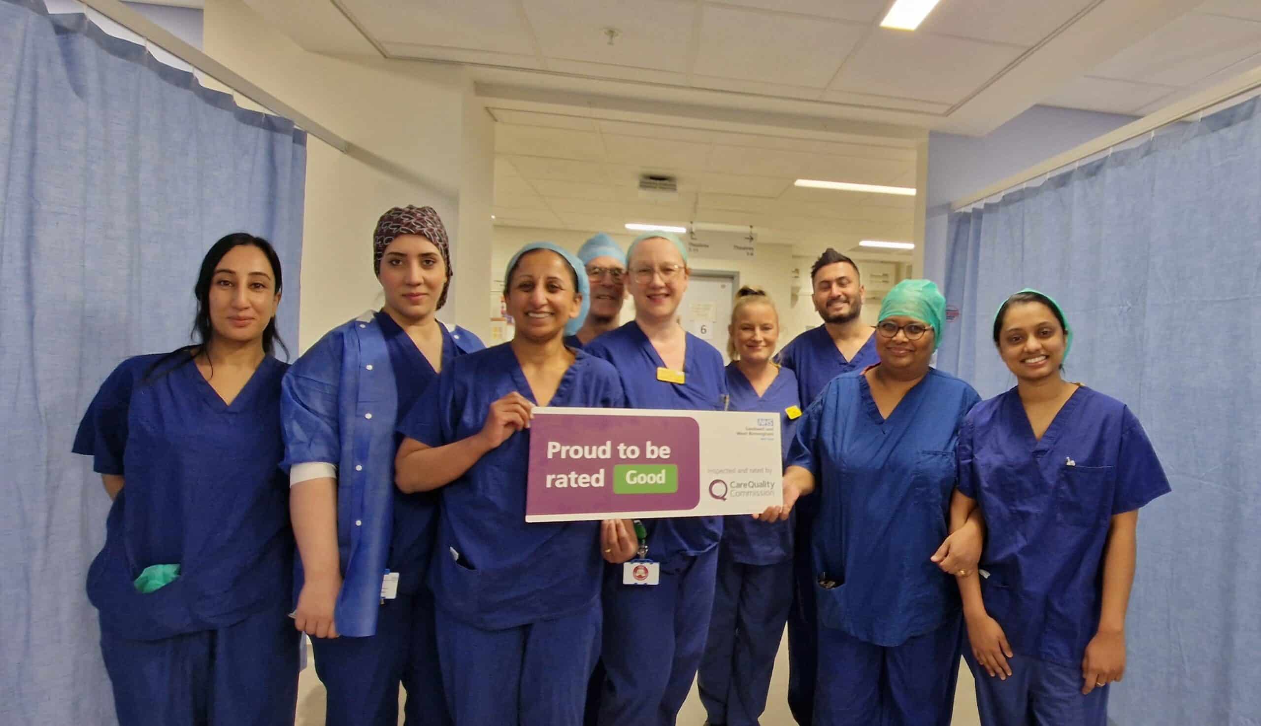 A photo of a group of staff who work in operating theatres