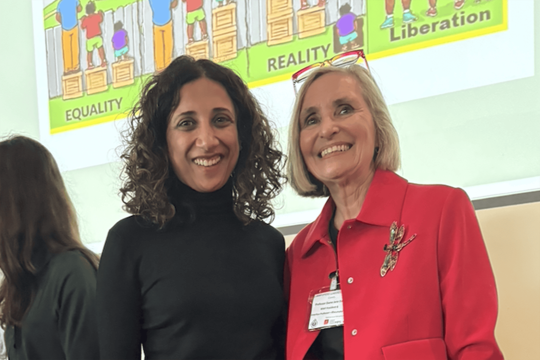 Dr Sarb Clare MBE alongside Dame Jane Dacre, current President of the Medical Women's Federation 