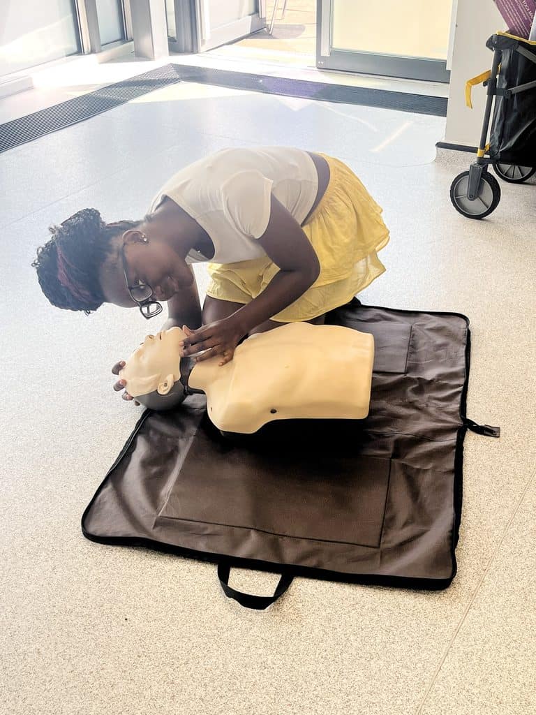 Resuscitation training with Youth Space Members